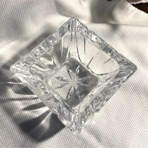Cristal D'Arques Ashtray~Heavy Glass Ashtray~Crystal Glass~1970's Ashtray